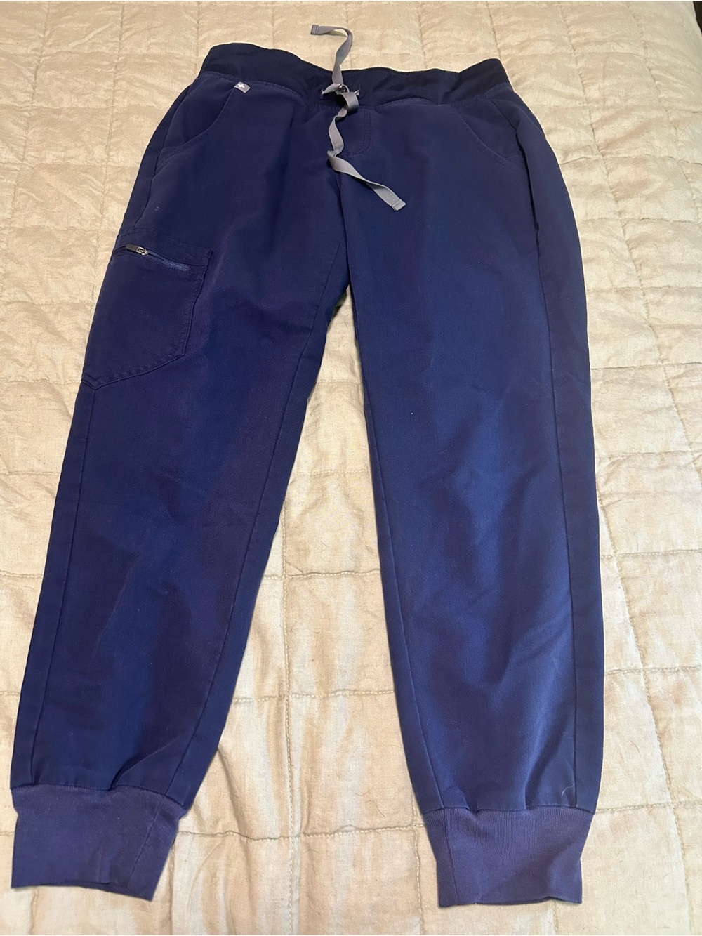 Women's Navy Drawstring Jogger Pants - Casual Track Joggers